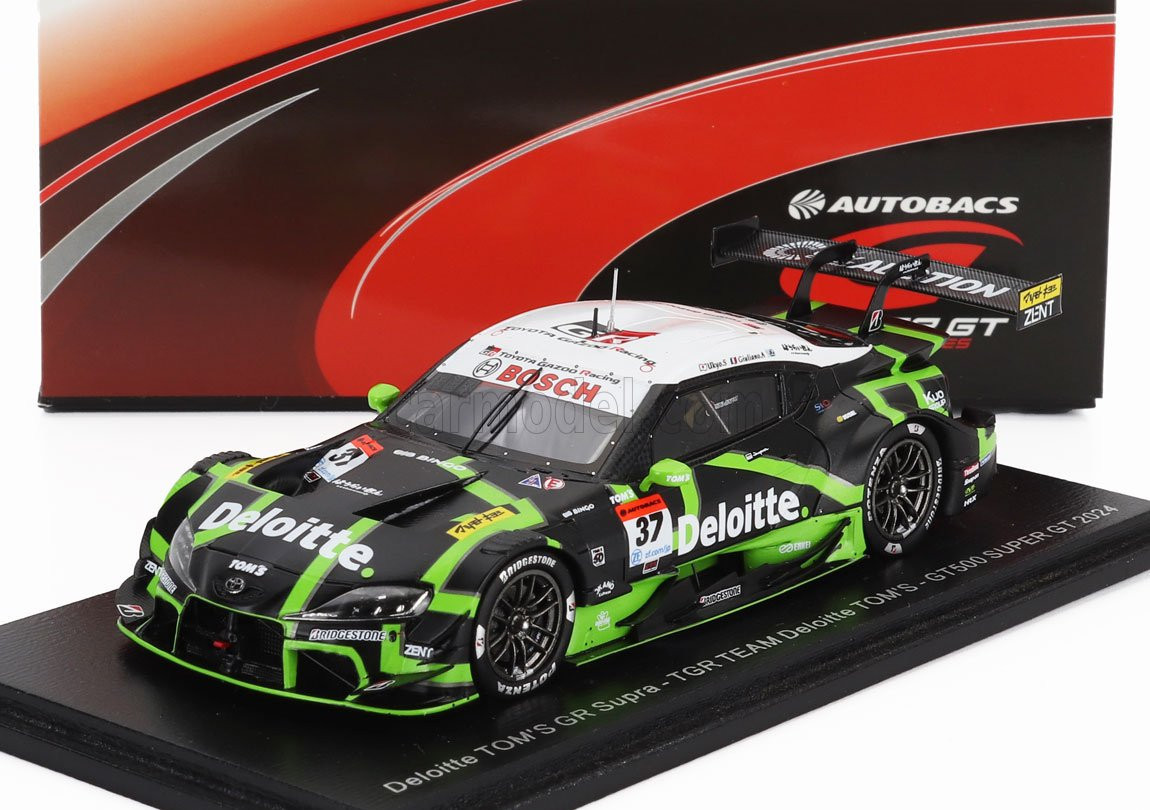 MODELLINO AUTO STATICO SPARK DELOITTE TOM'S GR SUPRA #37 SUPER GT500 2024 1/43