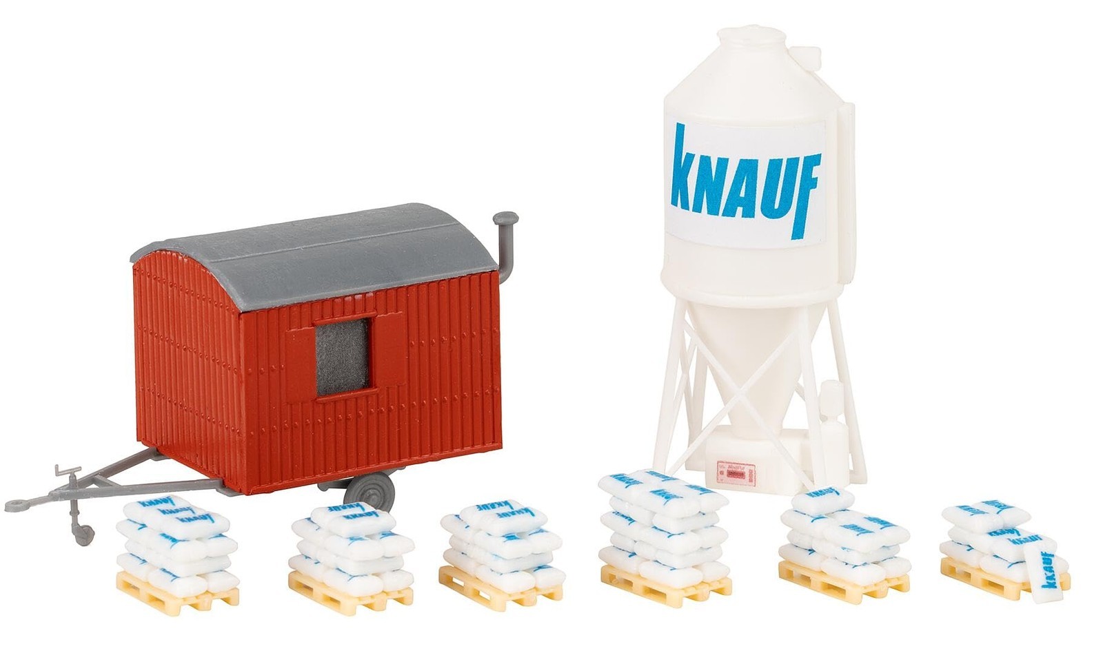Faller Knauf Plaster Silo with Construction Trailer Kit IV FA180389 HO Gauge