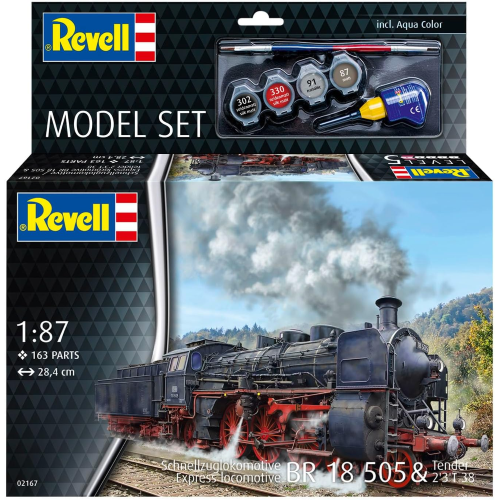 EXPRESS LOCOMOTIVE BR 18 505 WITH TENDER MODEL SET KIT 1:87 Revell Kit Art.Vari