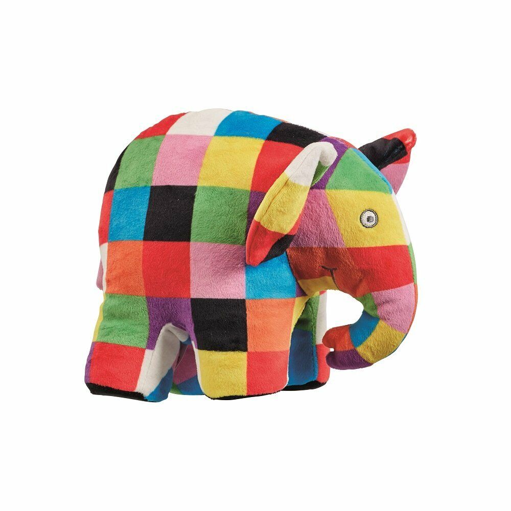Elmer The Patchwork Elefante - 20.3cm Morbido Peluche Giocattolo Da Birth New