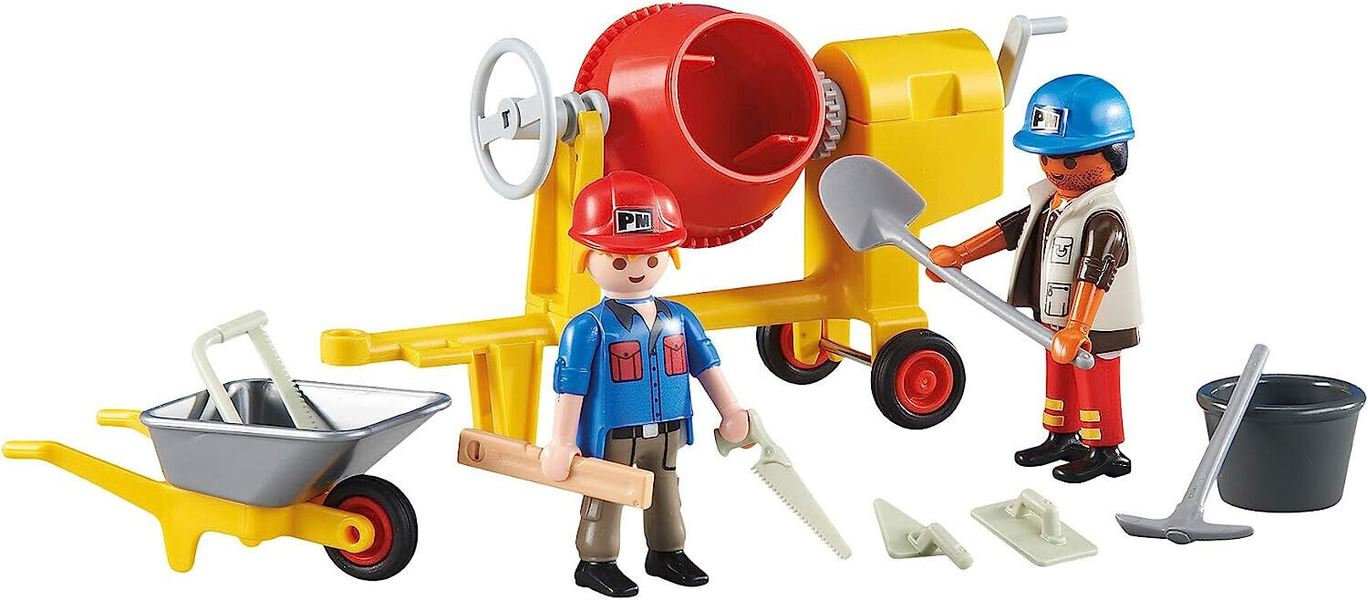 PLAYMOBIL Plus 6339 Operaio Con Betoniera Statuette Giocattolo Mazzo Di Cantiere