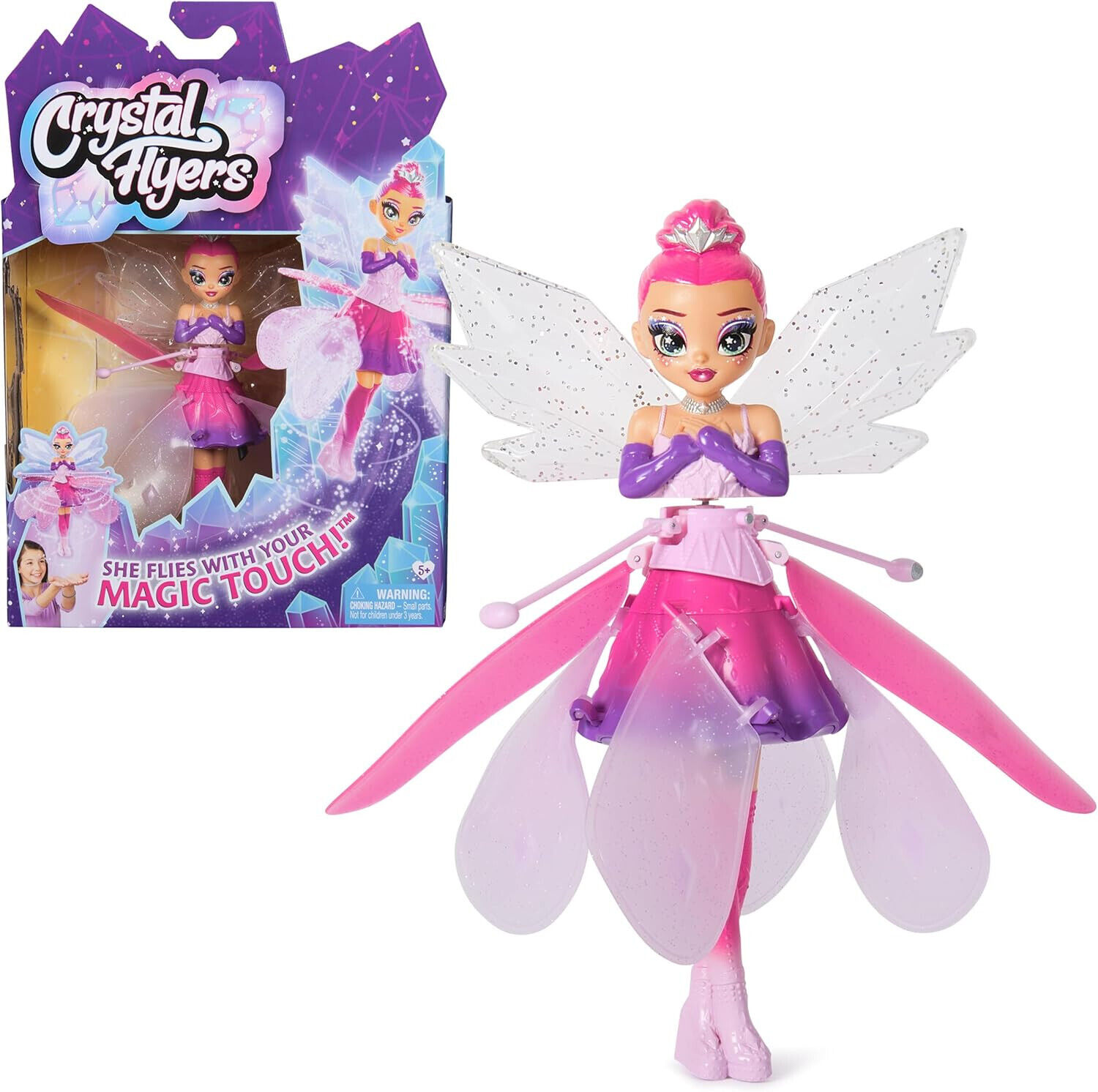 Crystal Flyers, Bambola Magica Volante con Ali Cristallo