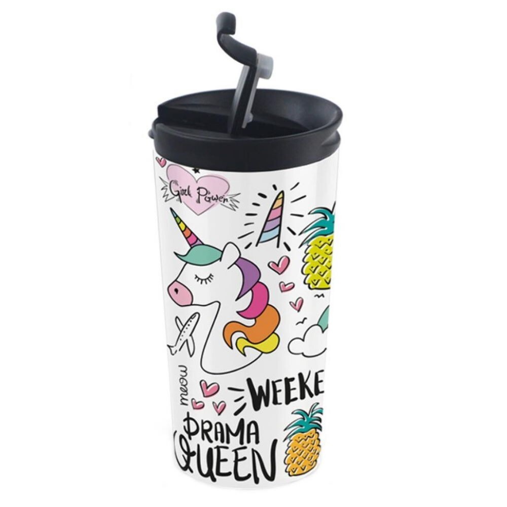 TAZZA TERMICA 350ML I-DRINK - soggetto unicorno