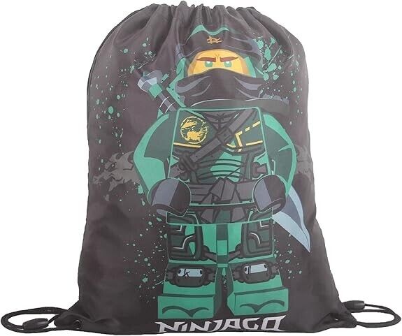 LEGO NINJAGO Lloyd - Sacca con Chiusura con Cordini, 10L - Nero-verde
