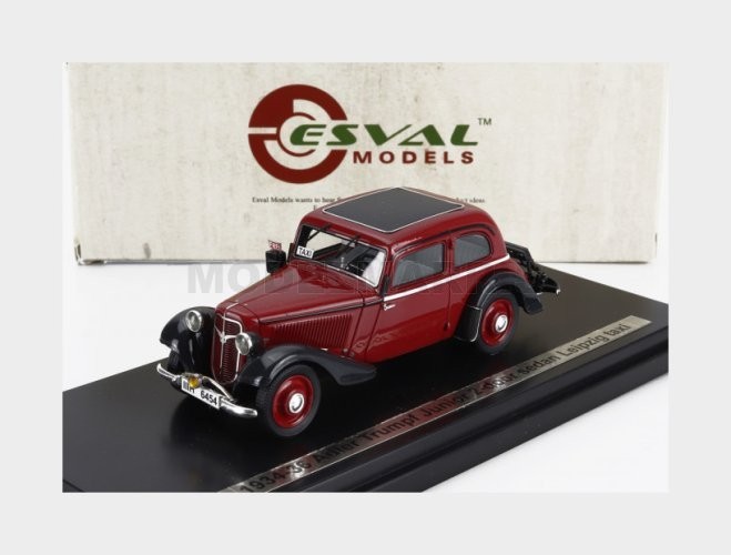 ESVAL MODEL EMEU43034E ADLER - TRUMPF JUNIOR LIPSIA TAXI 1934 - RED BLACK WHITE