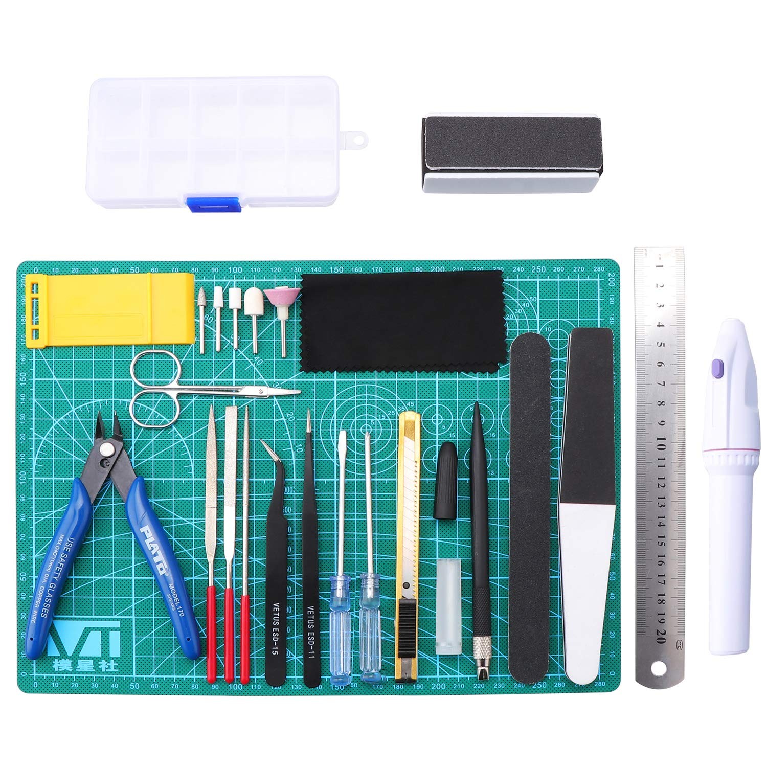 HSEAMALL 26PCS Modeler Strumenti di base Gundam Model Assemble Tools Kit Hobby B