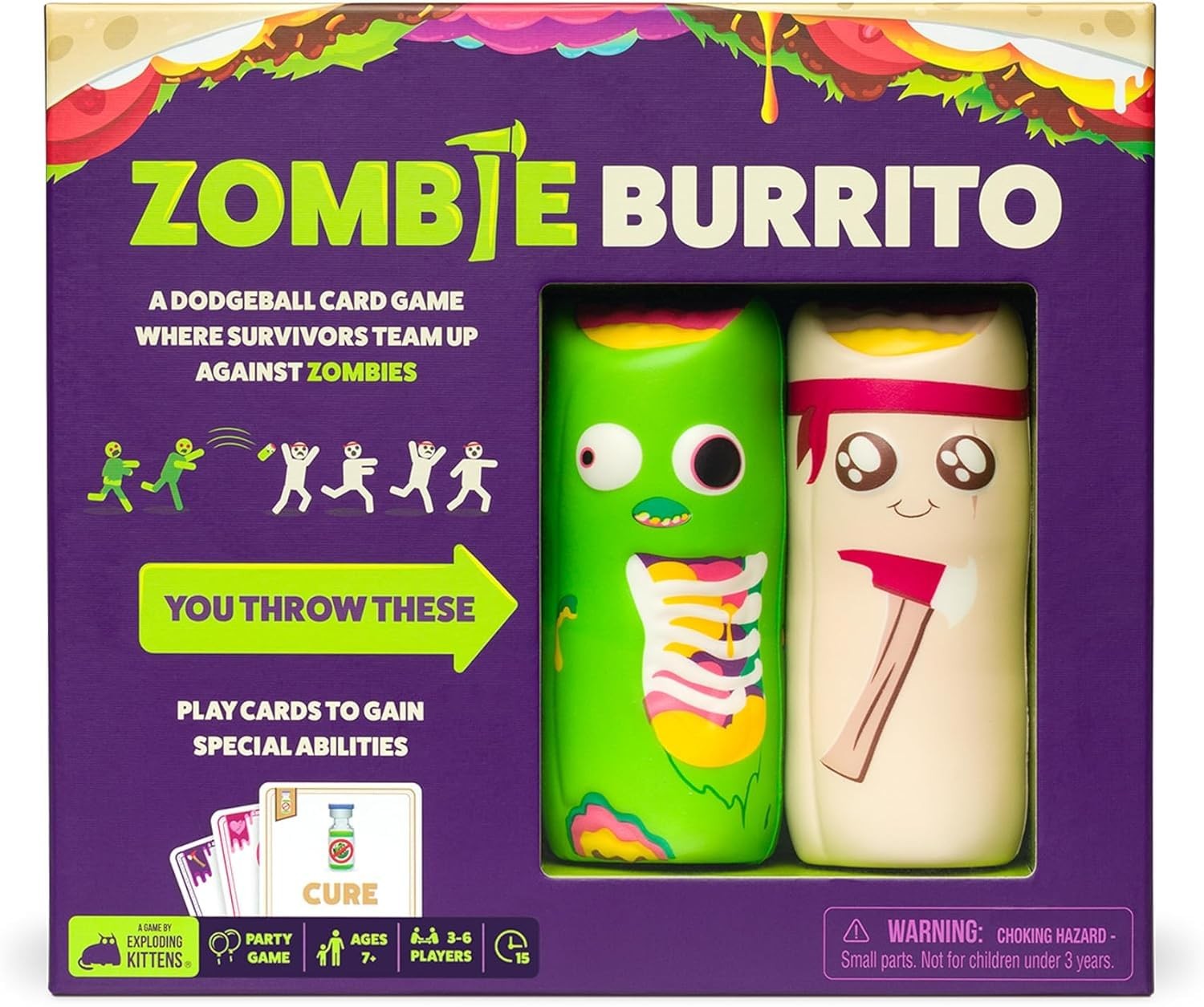 Zombie Burrito by Exploding Kittens - An Epic Card & Board Game Battle for Survi