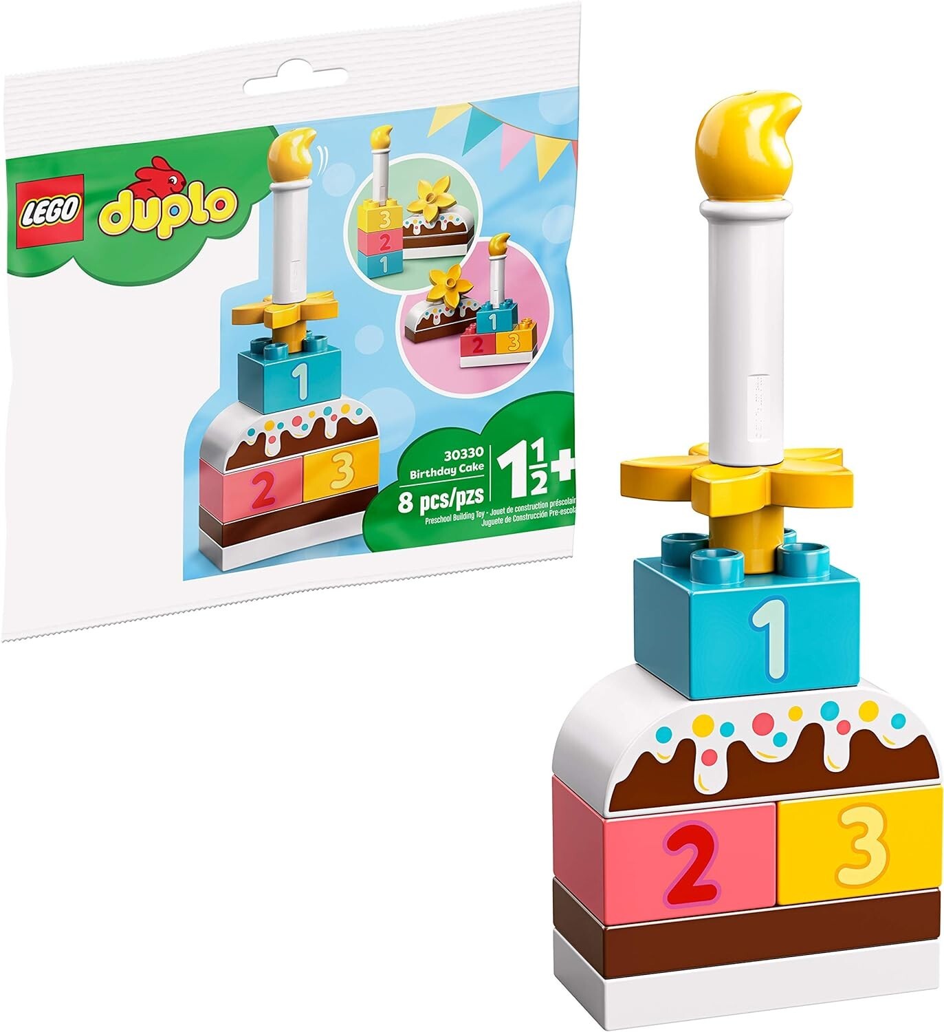 Lego Duplo Birthday Cake Set Torta Di Compleanno 8 Pezzi Gioco e Divertimento