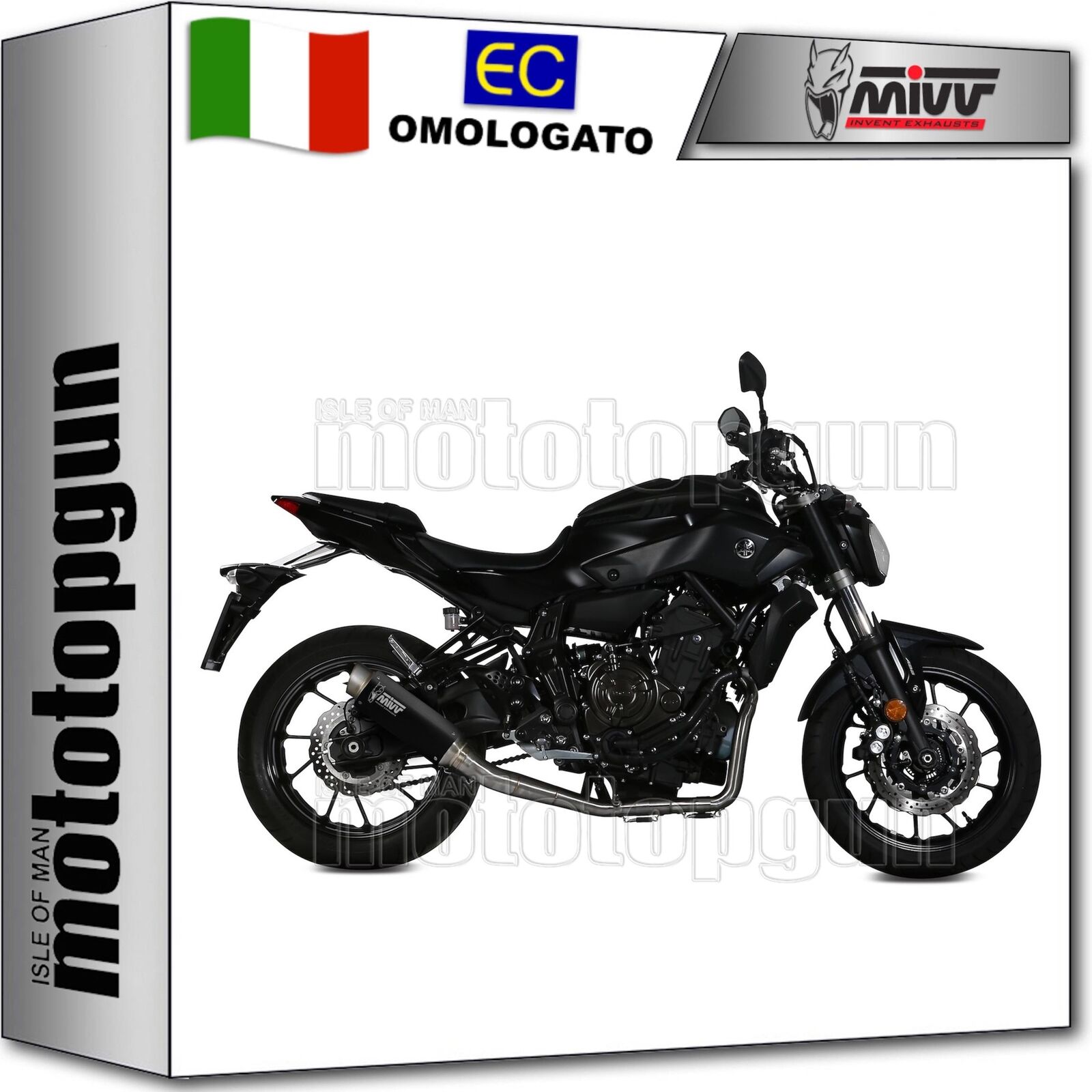 terminale alto completo full hom gp-pro nero mivv per yamaha mt-07 mt07 2020 20