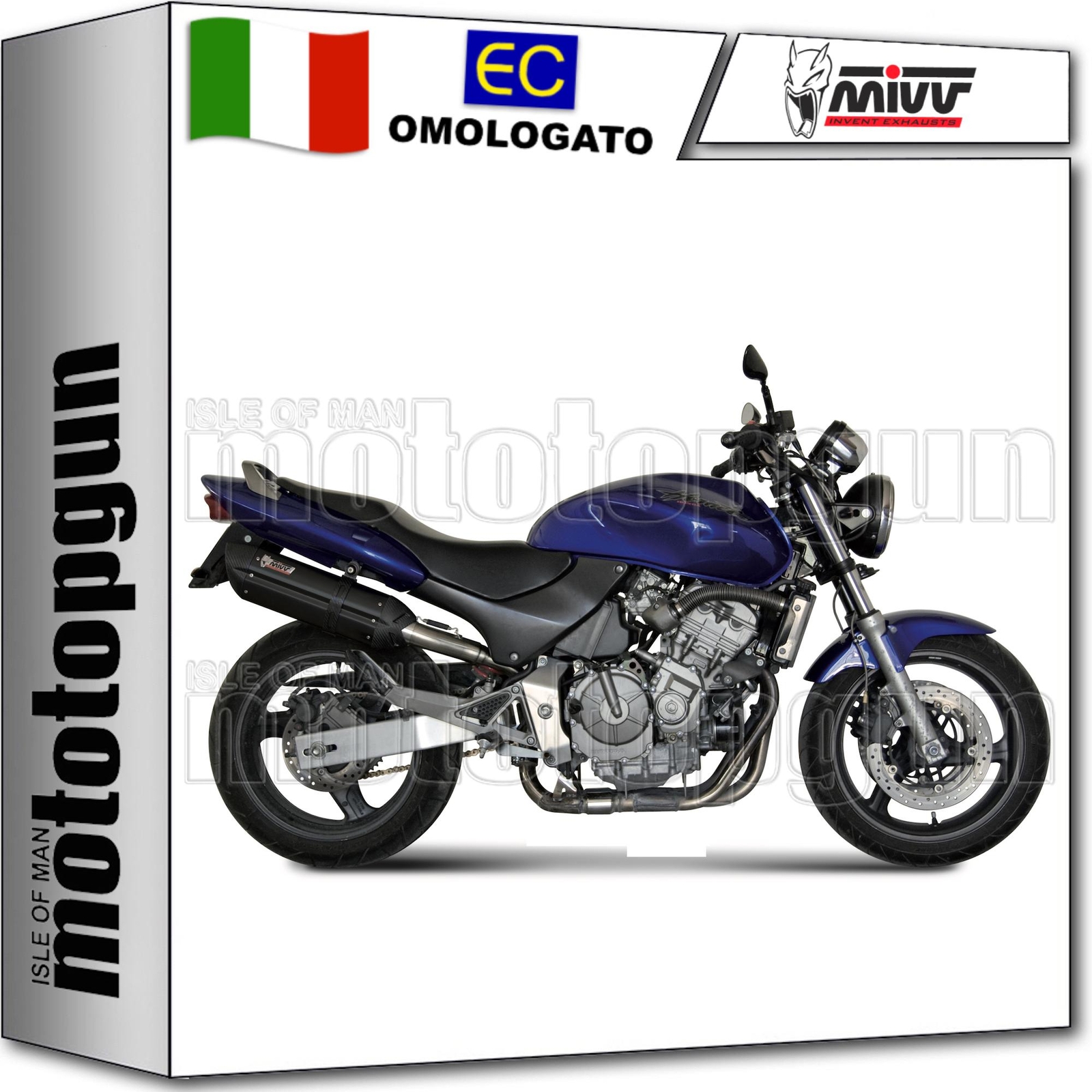 MIVV SCARICO OMOLOGATO CAT-OEM SUONO INOX NERO C HONDA HORNET 600 1999 99