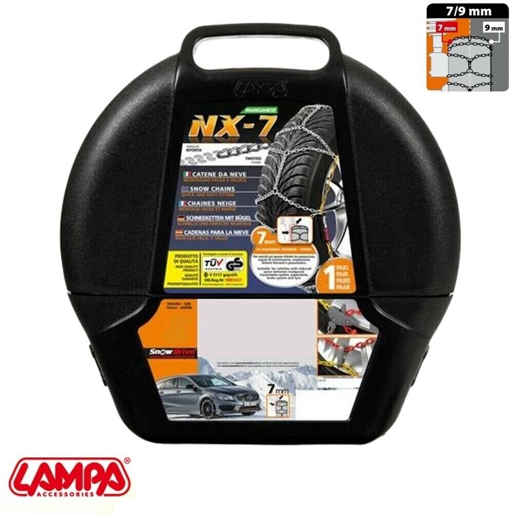 Catene neve 7/9mm Lampa NX-7 Omologate Gr. 10 gomme 225/45r18 Alfa Romeo Giulia