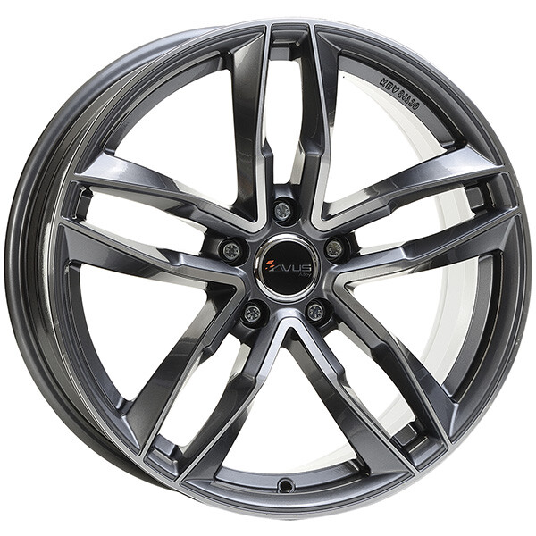 CERCHIO IN LEGA AVUS AF16 PER AUDI Q5 8X18 5X112 ANTHRACITE POLISHED T2J