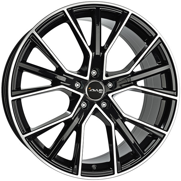 CERCHIO IN LEGA AVUS AF18 PER AUDI A8 9.5X21 5X112 BLACK POLISHED HA4