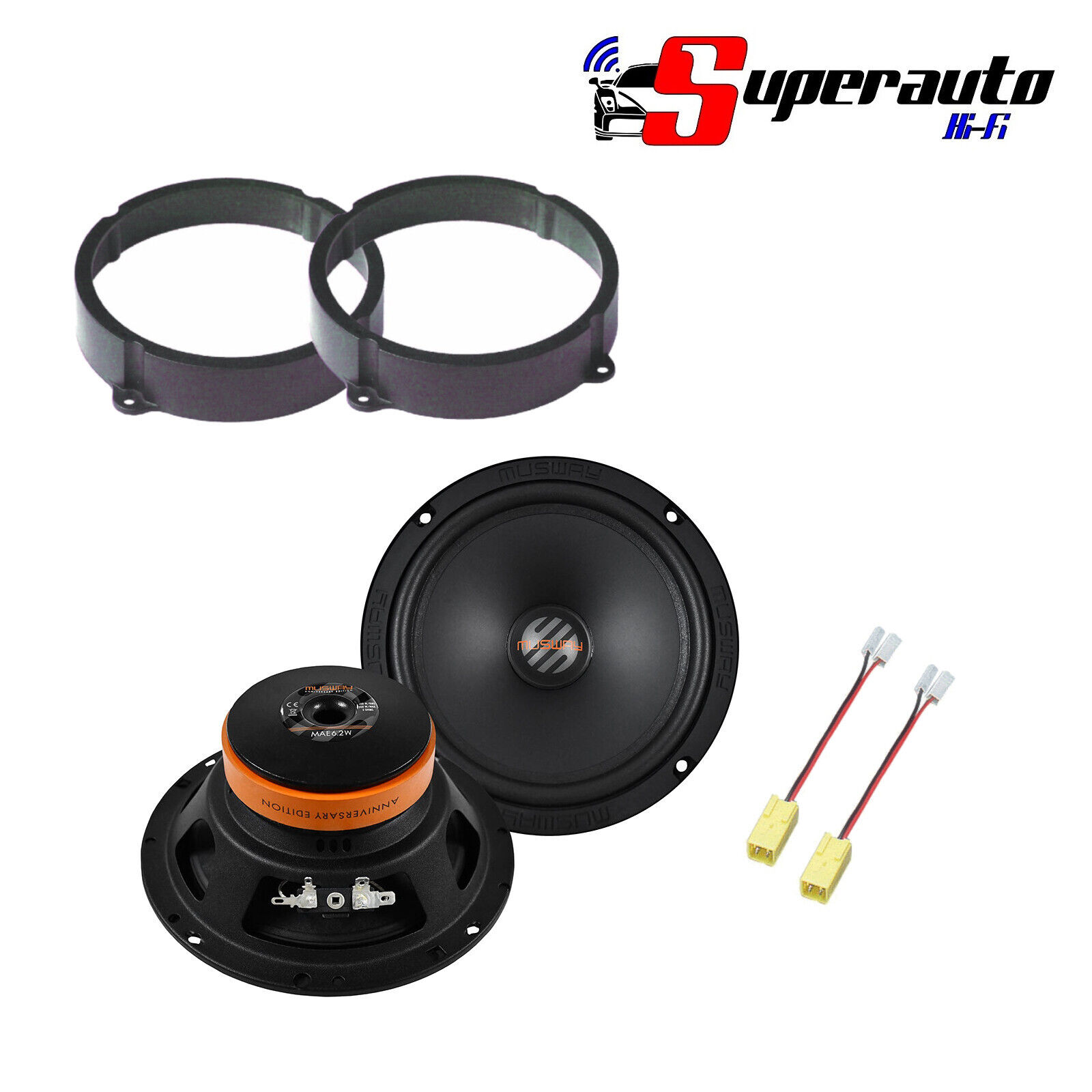 MUSWAY MAE 6.2 W Woofer Altoparlanti Casse Auto Fit Lancia Musa Front o Rear