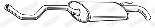Silenziatore terminale 21926 WALKER per SEAT CORDOBA