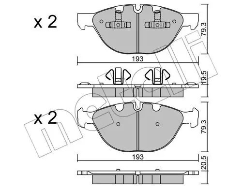 Pastiglie freno 22-0823-0 METELLI per BMW X5 X6