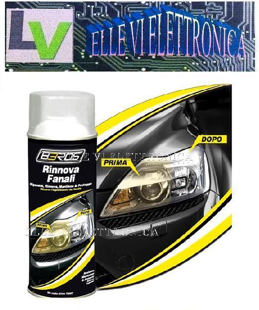 TB12 BBROS PLC200 Rinnova Fanali Rinnovatore Fari Auto Moto Camper Spray