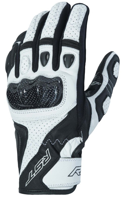 Guanti RST Stunt III CE in pelle/tessuto - bianco