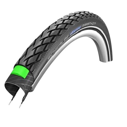 Pneumatico da città per bicicletta 700 x 32 Schwalbe Marathon Green Nero TR (32