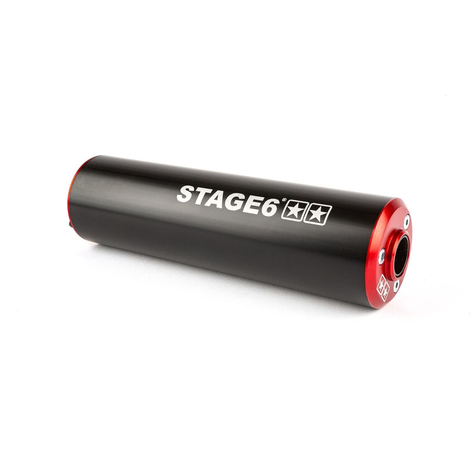 Silenziatore Stage6 50/80cc Rosso montaggio sinistro