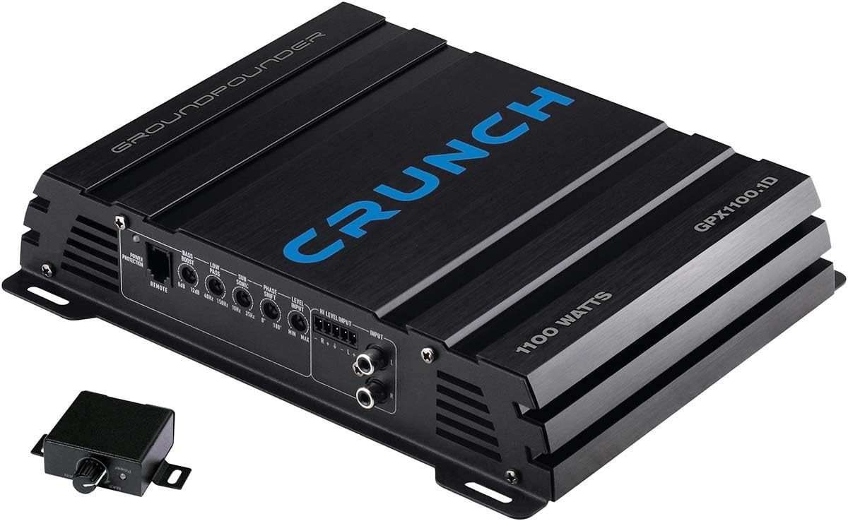 Crunch GPX1100.1D - Amplificatore a 1 canale, 1100 W, con basso (h1j)