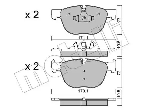 Pastiglie freno 22-0770-0 METELLI per BMW X5 X6