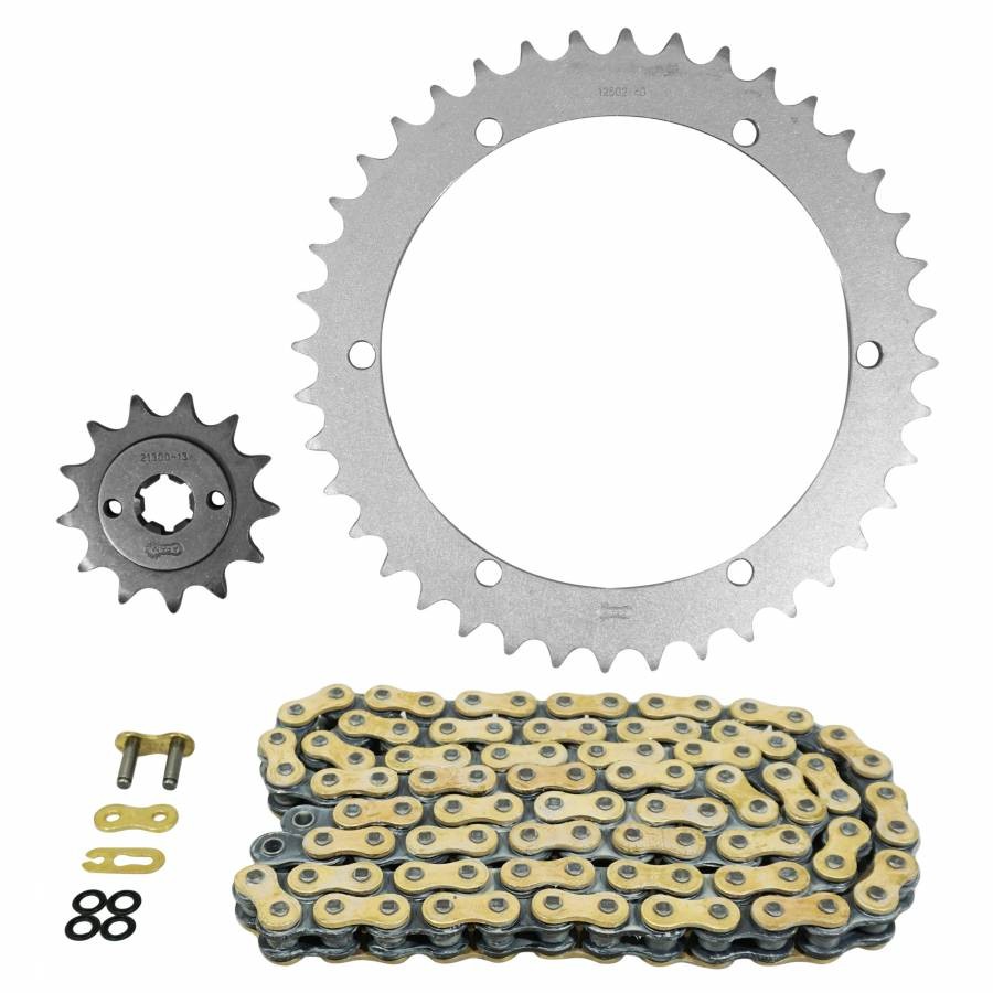 Kit catena adattabile Yamaha 200 YFS Blaster 1988+2006 520 13x40 (diametro coron