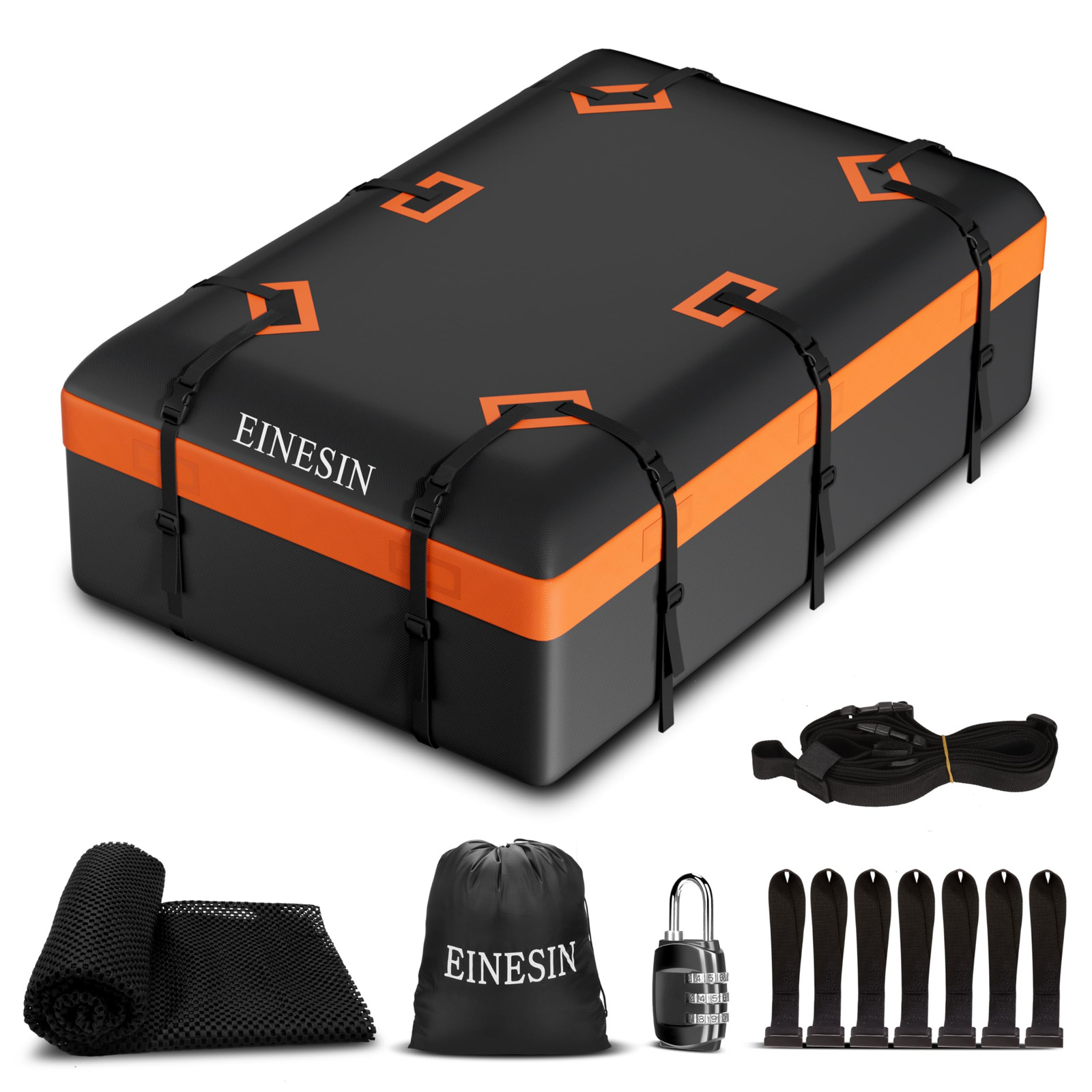Einesin Box da Tetto Auto 600L - Borsa da Tetto Impermeabile Portapacchi (U2B)