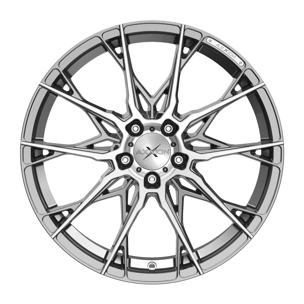 UN cerchio in lega X1 AXXIONAXXION 8.5 x19 5/112 ET 45 Grigio Daytona