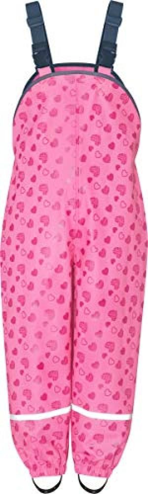 (TG. 98) Playshoes Regenlatzhose mit Herzchen Pantaloni Impermeabili, Rosa (Pink