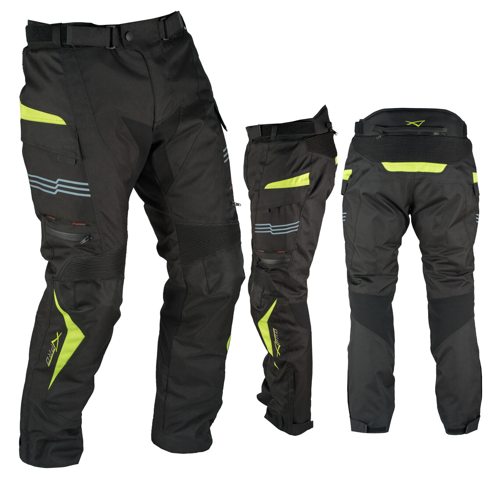 Motorcycle Trousers Waterproof Motorbike Textile Thermal Fluo Size 42