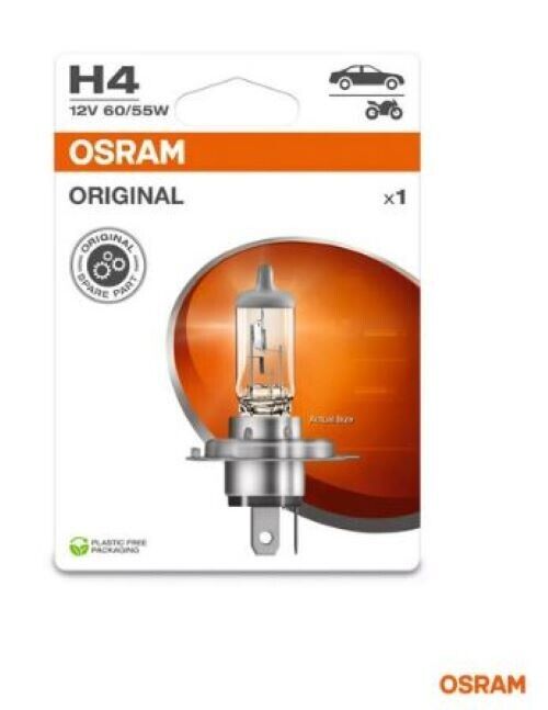 LAMPADA OSRAM H4 ALOGENA 12V 60/55W ORIGINALE (2 PEZZI) 64193 BILUX ORIGINAL