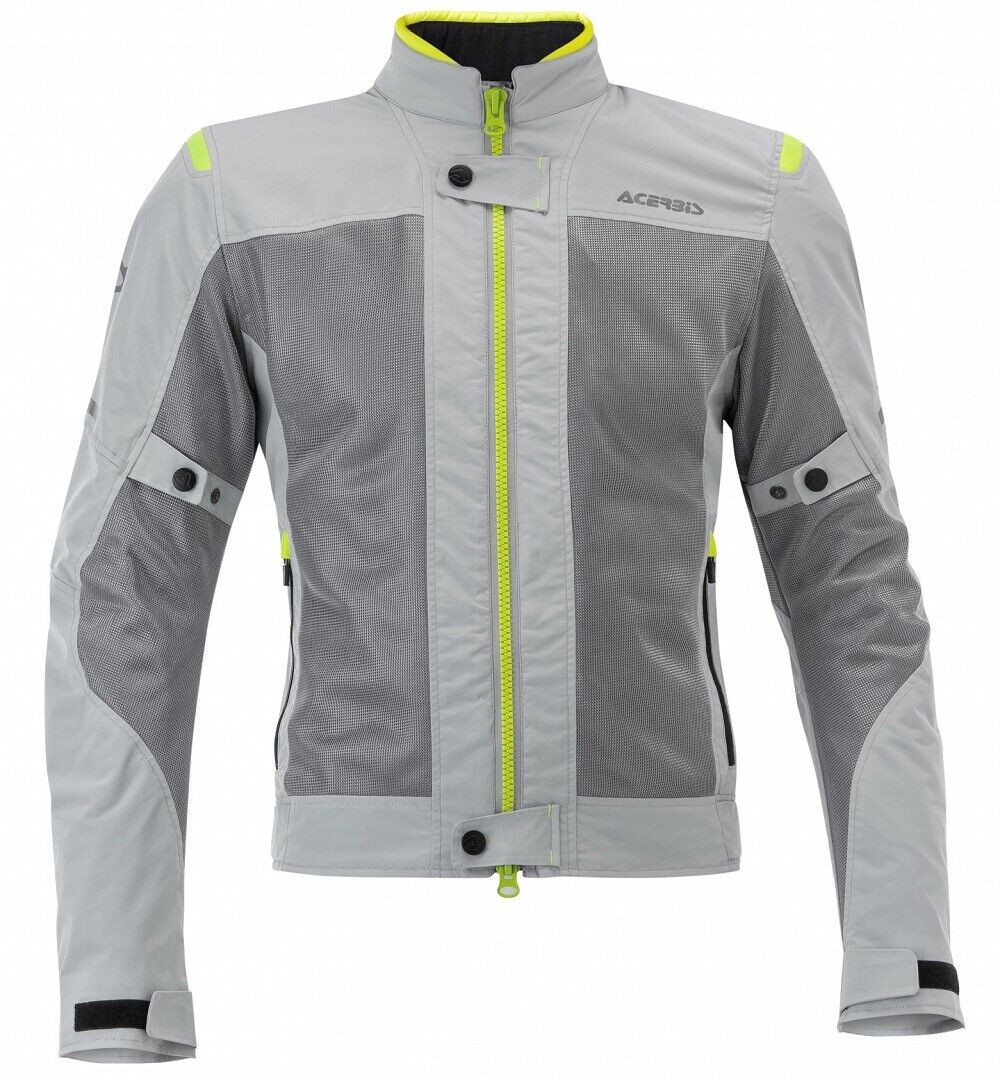 GIACCA MOTO ACERBIS ESTIVA RAMSEY CE VENTED 2.0 GRIGIO GIALLO FLUO TG S