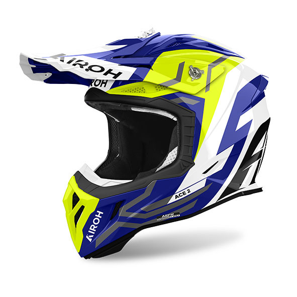 AV22G31 Casco Cross Enduro AIROH Aviator Ace2 Ground Yellow Gloss XL
