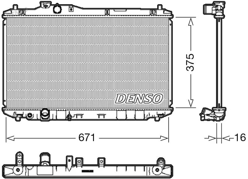 Radiatore DRM40037 DENSO per HONDA CIVIC IX CIVIC IX Tourer CIVIC IX Tre volumi