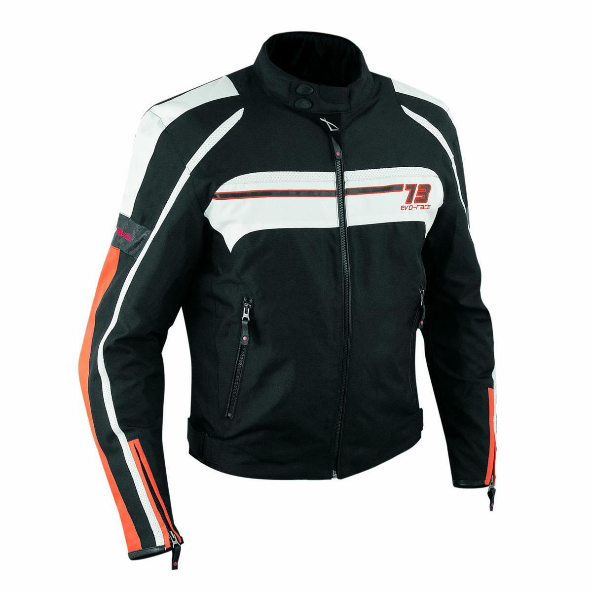 Motorcycle Motorbike Waterproof Textile Thermal Jacket CE Armoured Orange XXL
