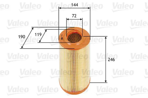 Filtro aria Cartuccia filtro 585669 VALEO per ALFA ROMEO SPIDER 159 BRERA