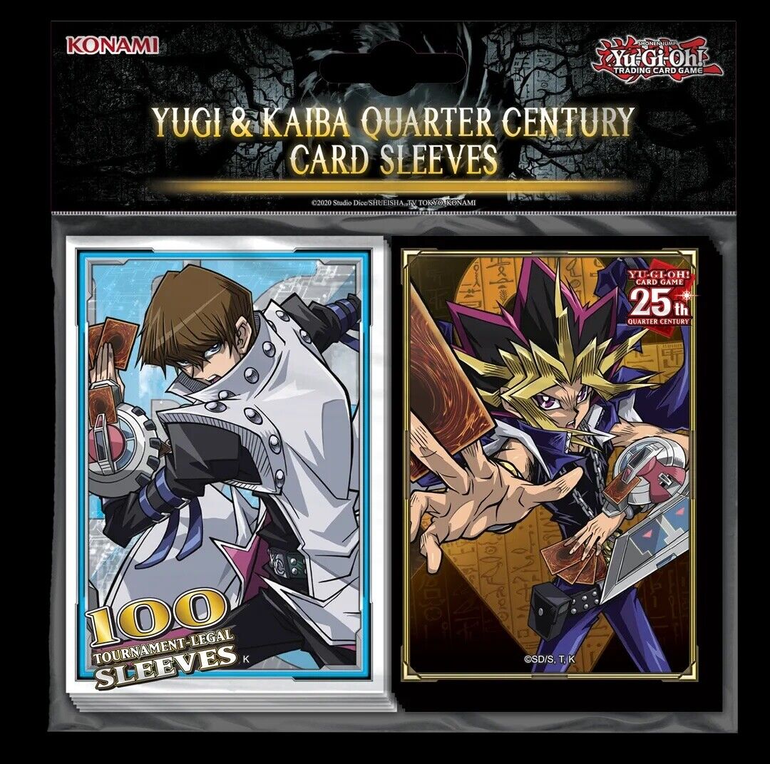 Yu-Gi-Oh! Yugi e Kaiba Quarter Century pacchetto da 100 proteggi carte mini
