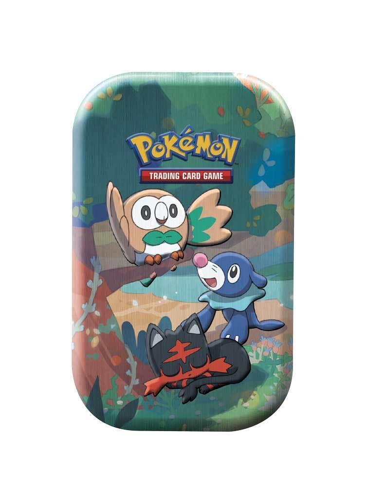 Pokemon Celebrations Mini Tin da Collezione Alola Starter: Rowlet, Litten e P...