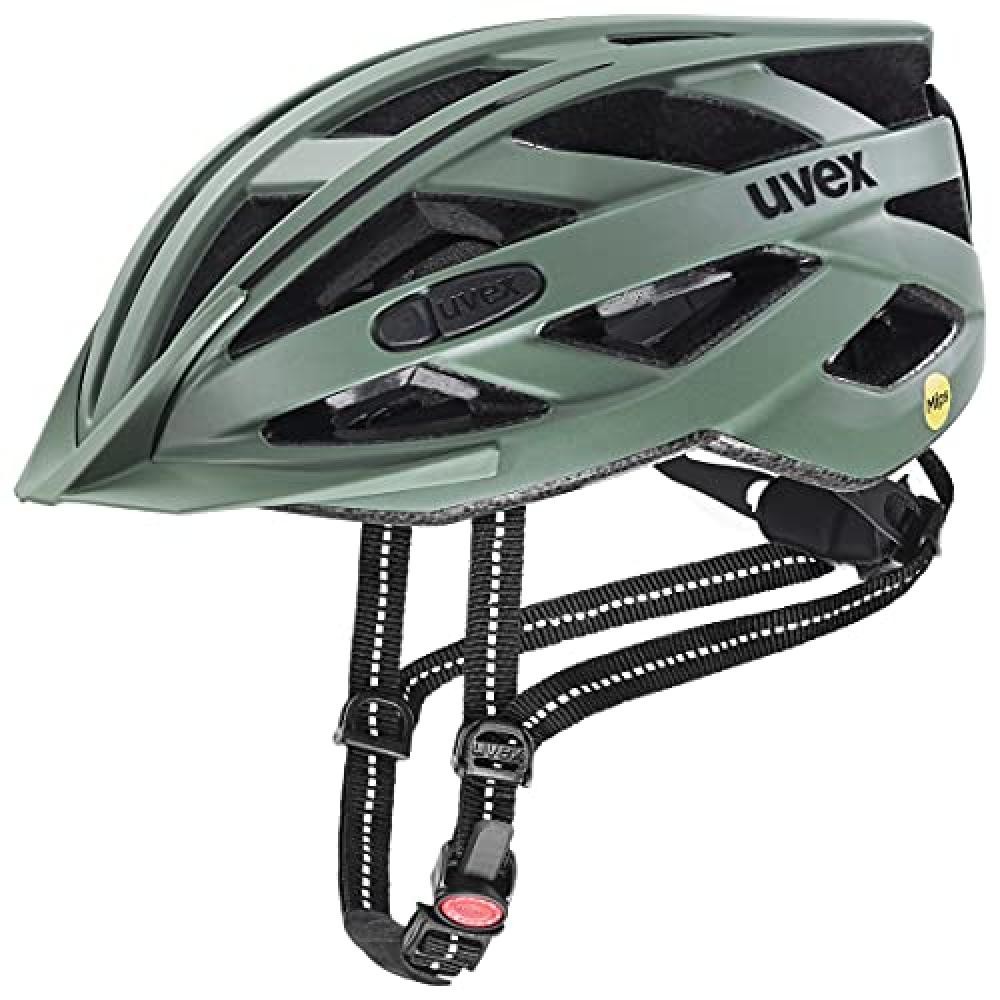 (TG. 56-60 cm) uvex City i-vo MIPS, Casco Bicicletta Unisex Adulto, Moss Green M