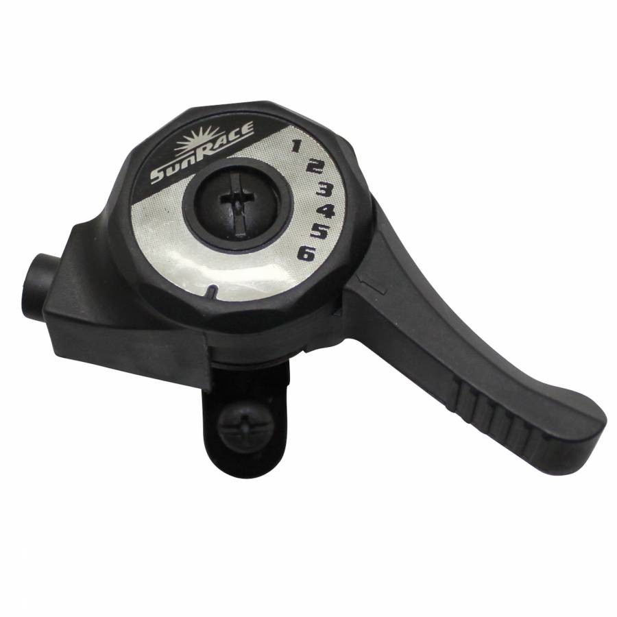 Manopola cambio per mountain bike Sunrace destra con morsetto su manubrio 6v.