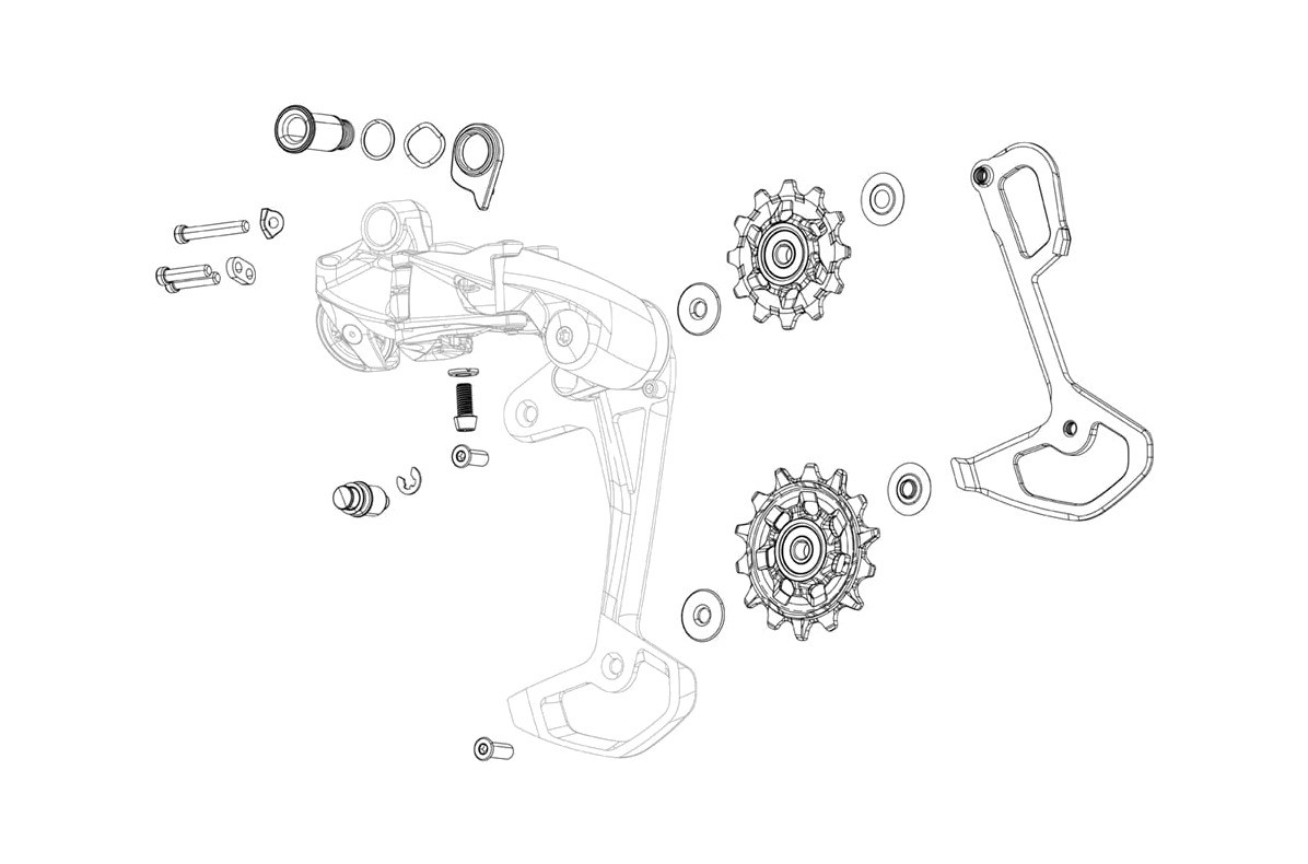 compatibile con SRAM Sostituzione del cambio interno per il cambio APEX XPLR AXS