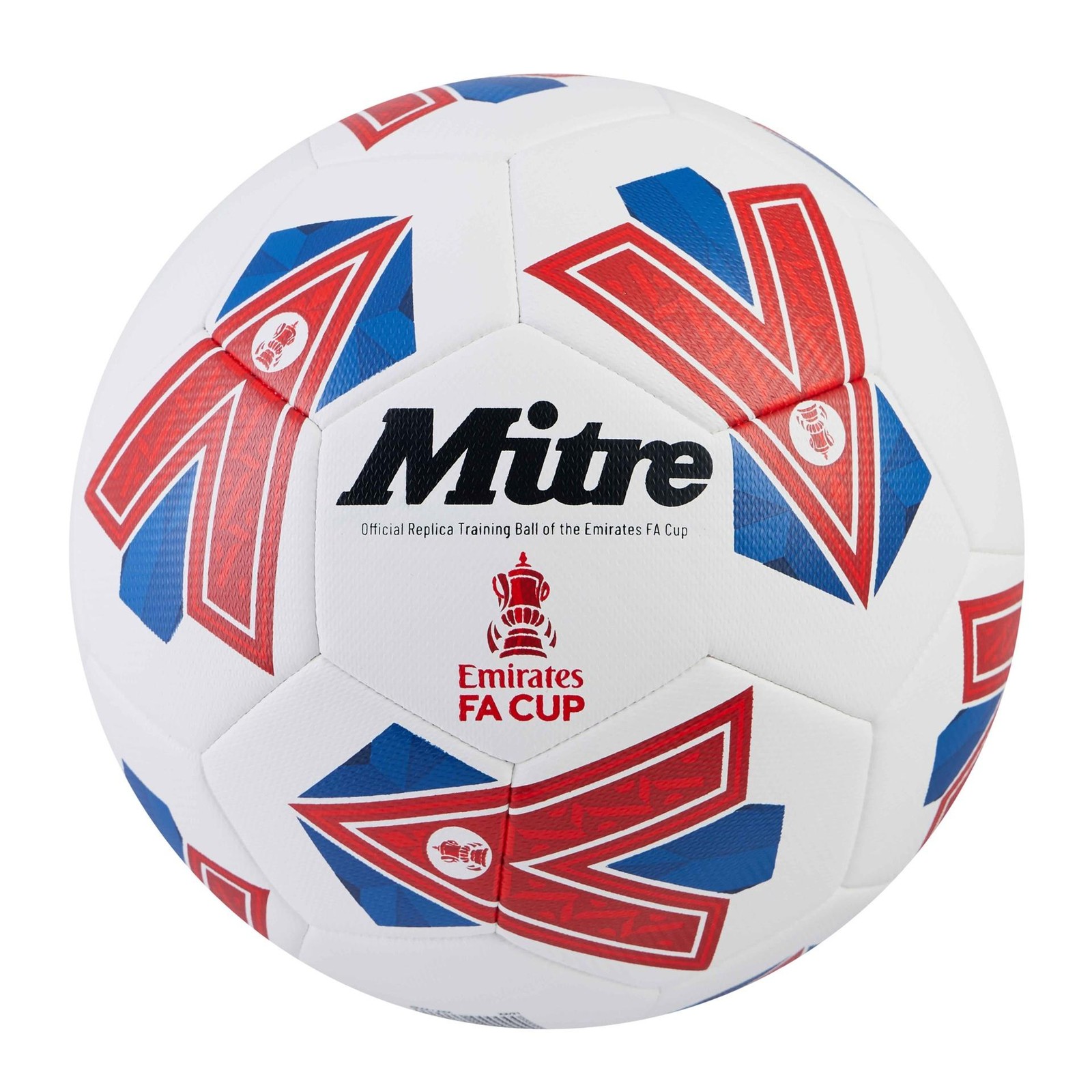 Mitre FA Cup Football 23/24 4 White/Blue/Red 4 White/Blue/Red