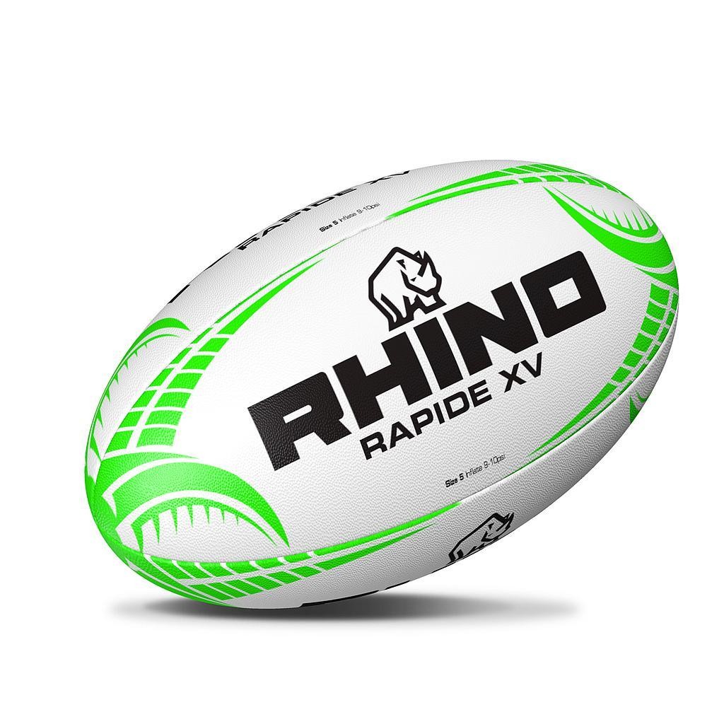 Rhino Rapide XV Rugby Training Ball 5 White 5 White