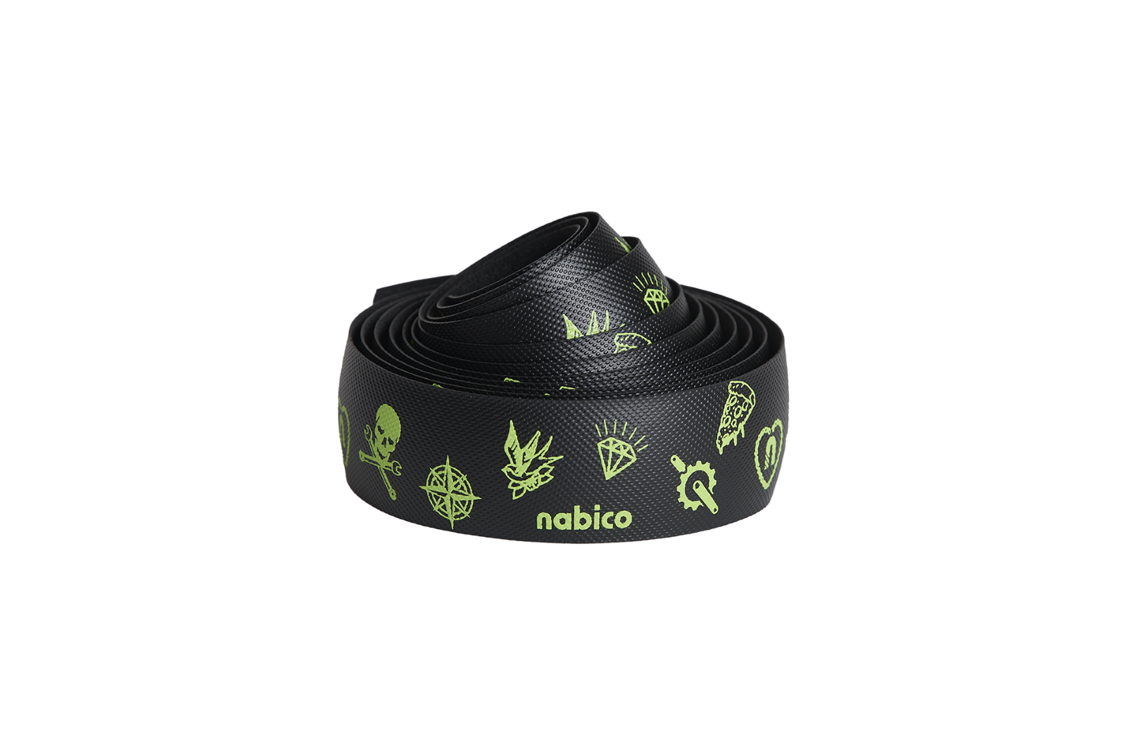 NABICO NASTRO MANUBRIO ROUBAIX TATOO NERO/VERDE 3.5MM