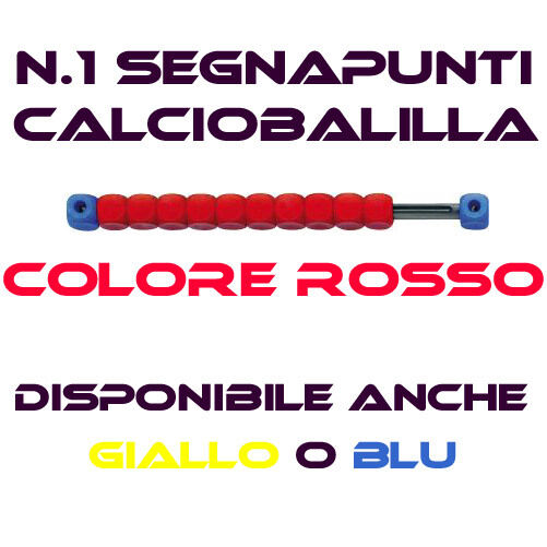 QT.1 SEGNAPUNTI ROSSO A CUBETTI BILIARDINO CALCETTO CALCIOBALILLA NUOVO
