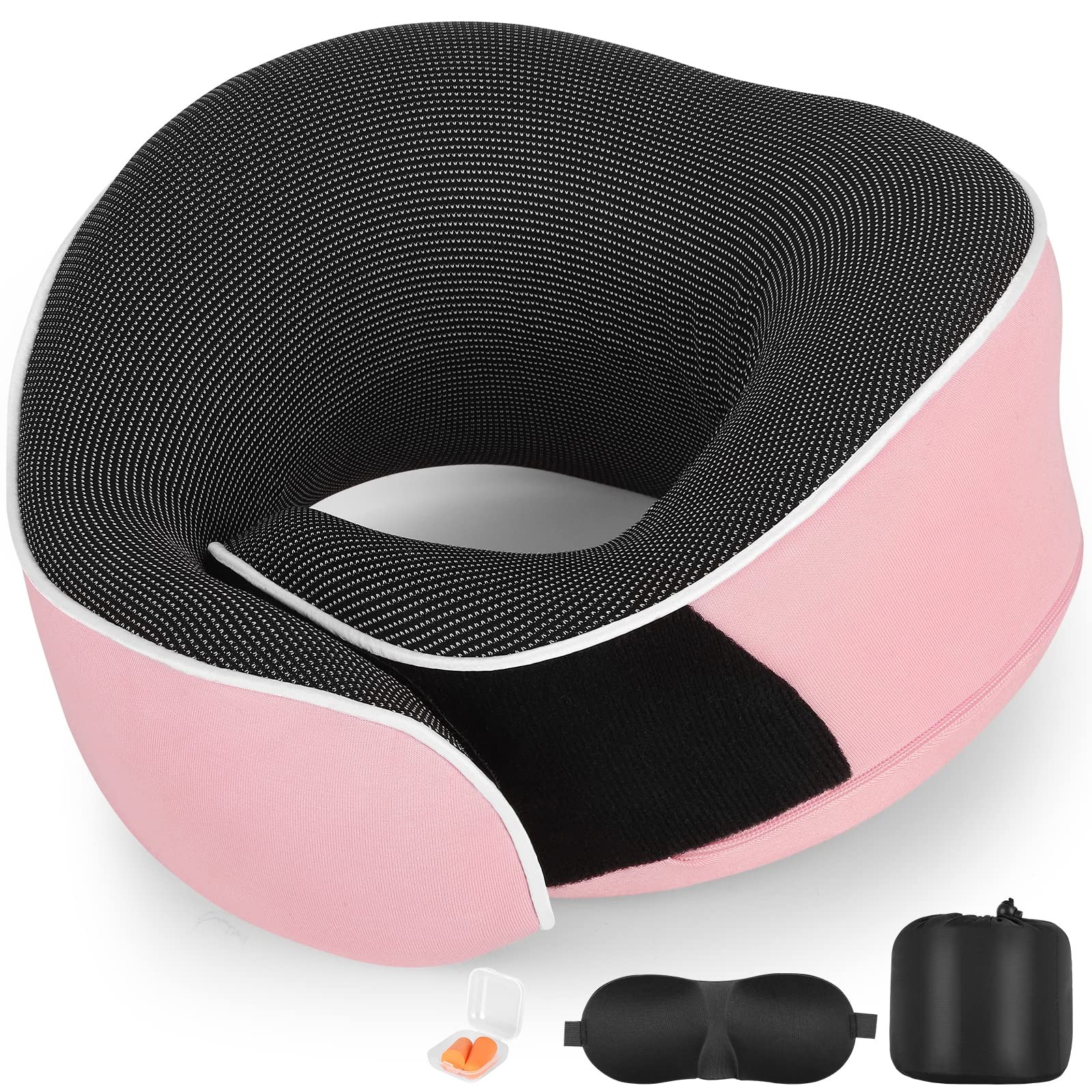 AYhome Travel Pillow, Memory Foam Neck Pillow for Travel, Portable Flight Pillow