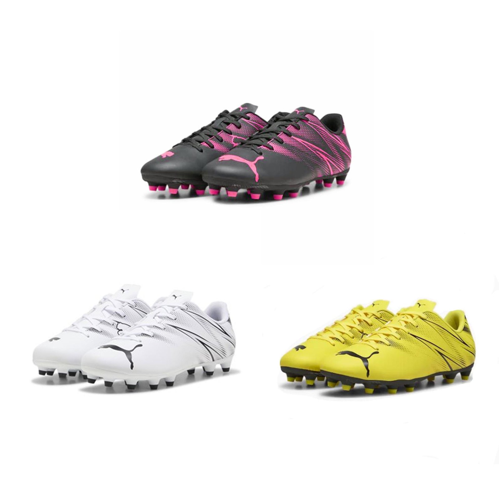 Puma Attacanto Junior FG/AG Football Boots 3 Black/Silver 3 Black/Silver