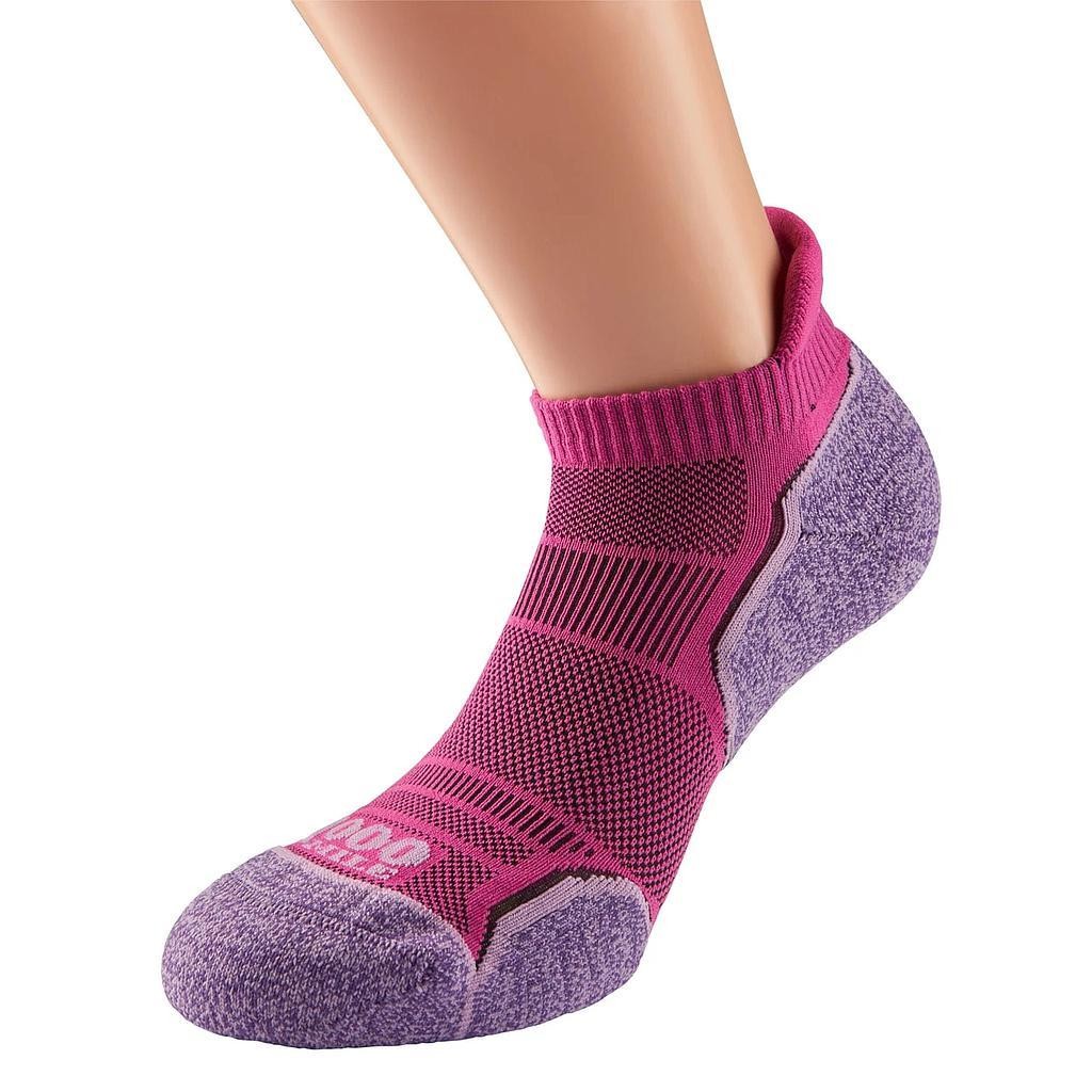 1000 Mile Run Socklet Ladies (Twin Pack) Medium Pink/Lavander Medium Pink/Lavand