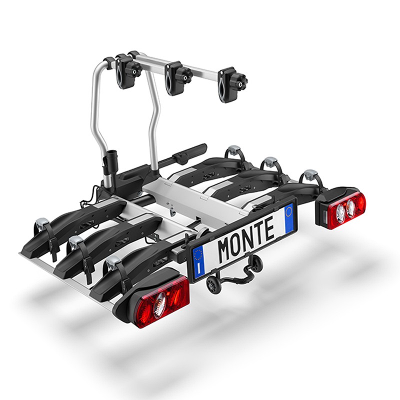 ELITE Portabiciclette a palla 3 biciclette pieghevoli con rampa MONTE